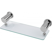 Porta Shampoo do Kit Essence de Alumínio com Base de Vidro Transparente